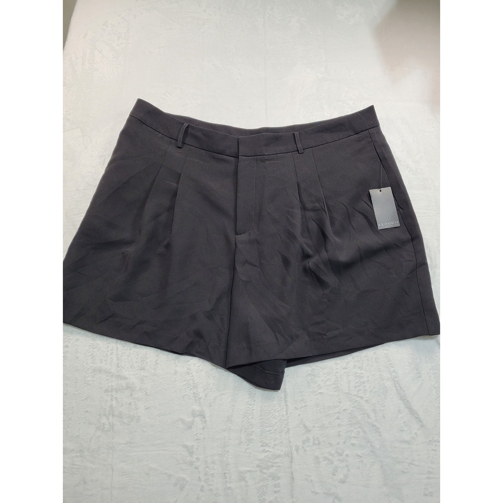 NWT Eloquii Pleated Shorts Women 18 Black High Rise‎ Professional Tailored